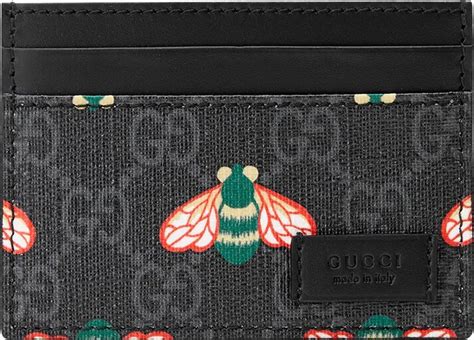 gucci black bees card case|Gucci Bestiary Card Case With Bees 'Black' .